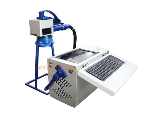 Metal Taşınabilir El Laser Markeri 100W Lazer El Fiber İşaret Makinesi