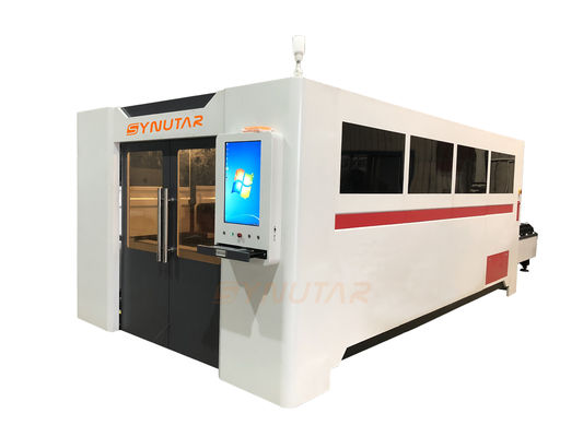 Servo Motor Sürüş Sistemi Lazer Gücü 1500W-6000W ile Metal Lazer Kesme Makinesi
